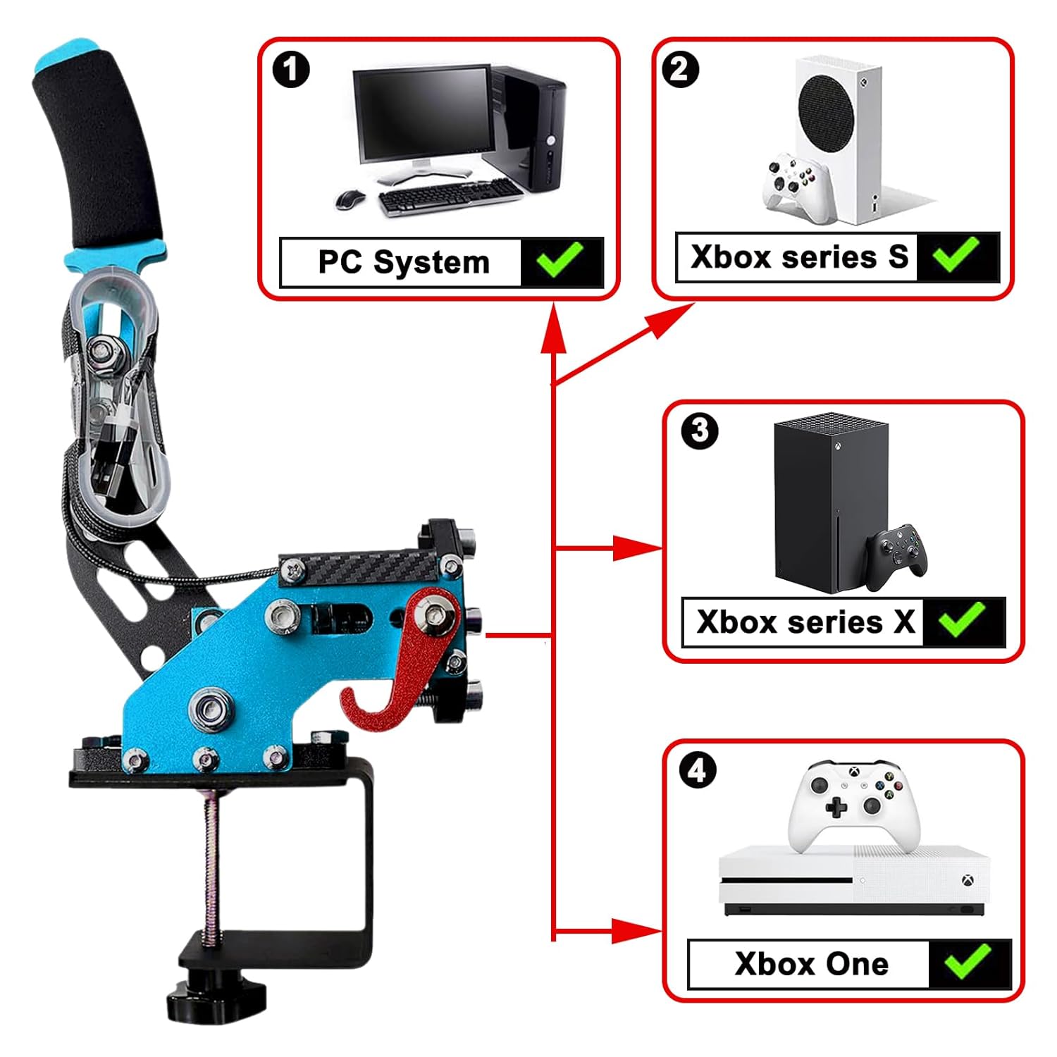 Obokidlyamor NEW Upgrade 4in1 USB Handbrake Only for G920