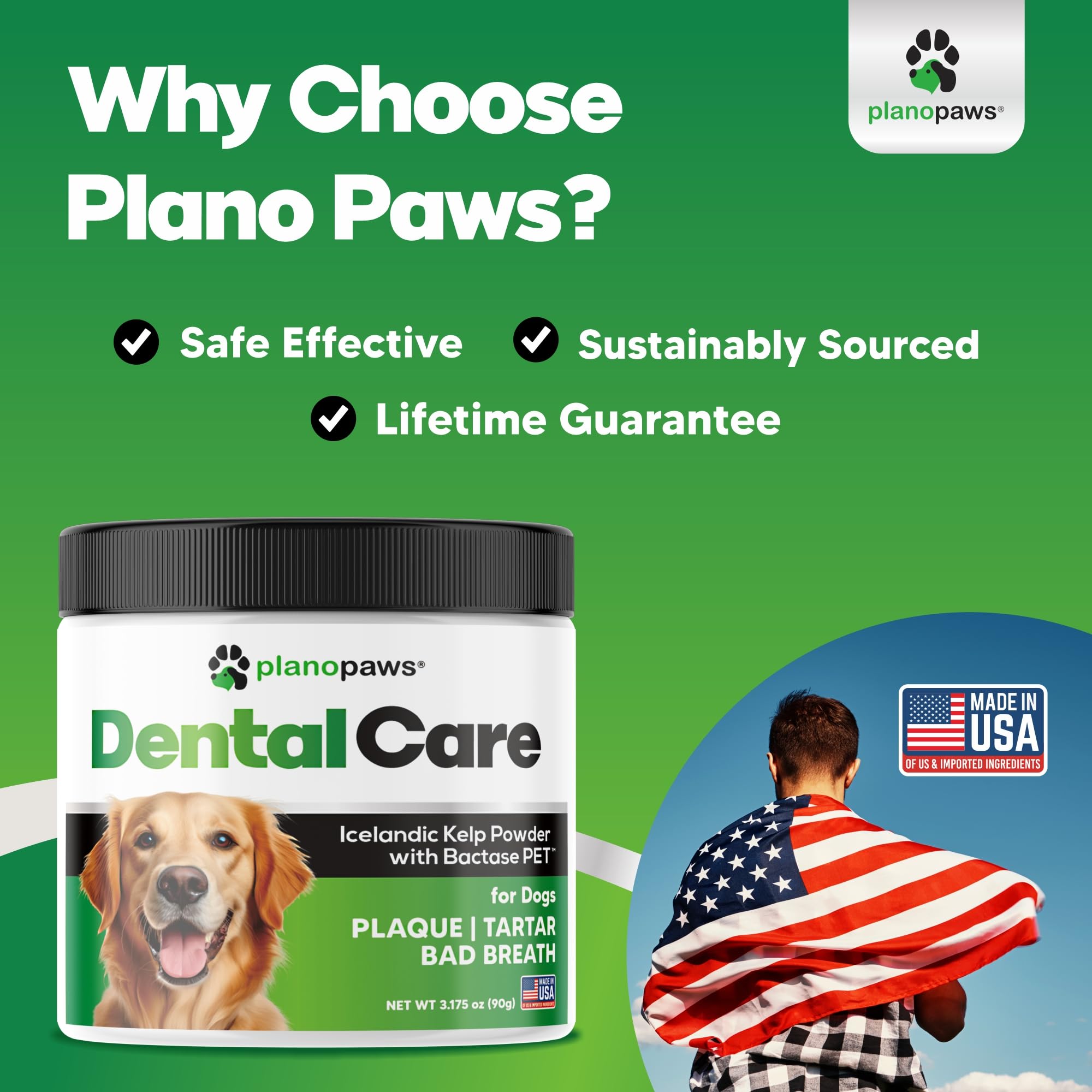 Dog Teeth Cleaning Powder – Plaque & Tartar Remover with