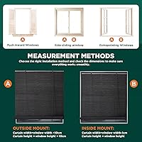 Vista 7 de Persianas de bambú para ventanas interiores, persianas de bambú fáciles de instalar para ventanas de interior, persianas enrollables personalizadas