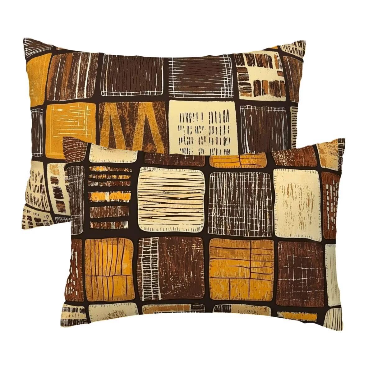Housse de coussin marron rectangulaire 90x40 en velours pour une déco d'automne salon