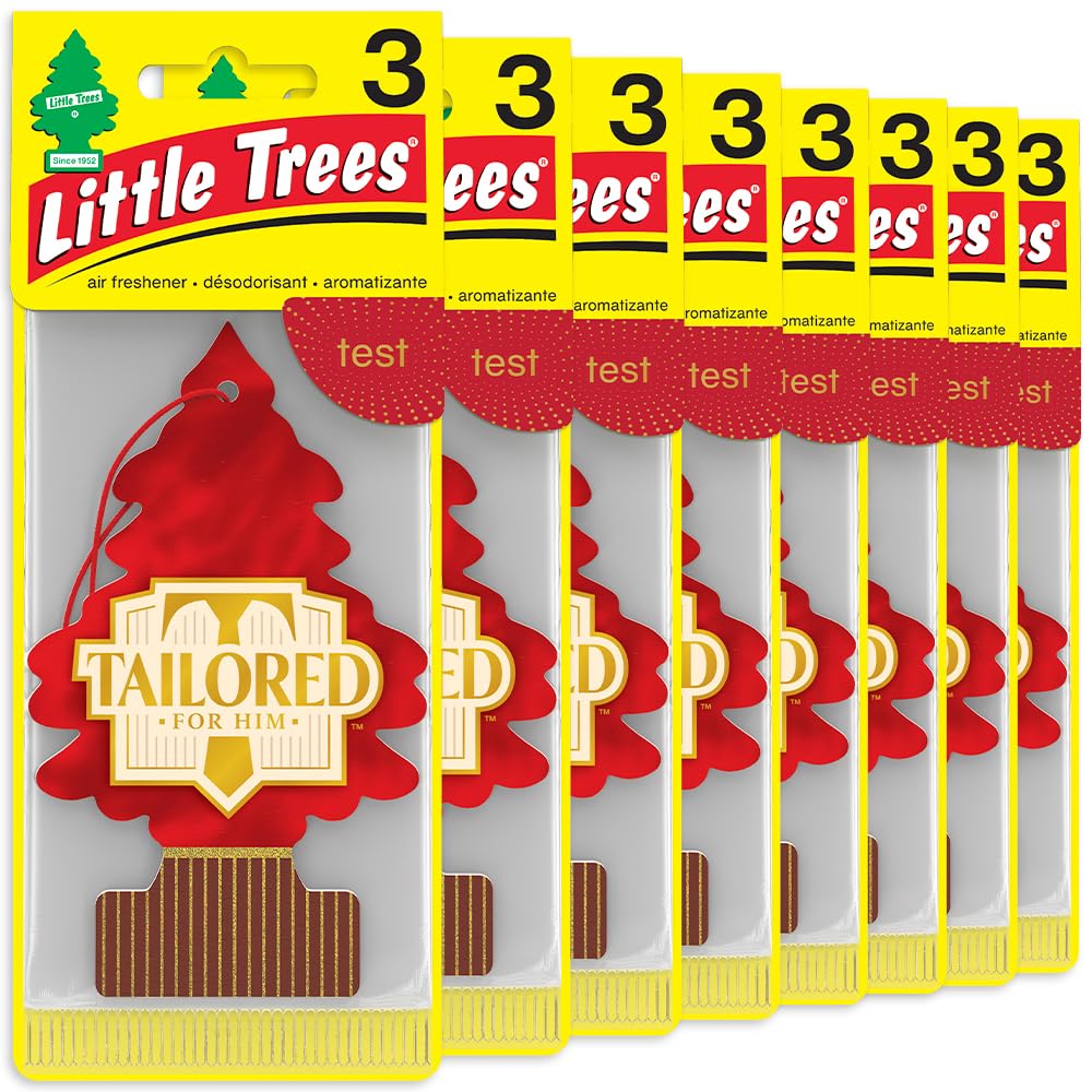 LITTLE TREES Car Air Freshener, 8 Count (Pack of 3), Tailored for Him