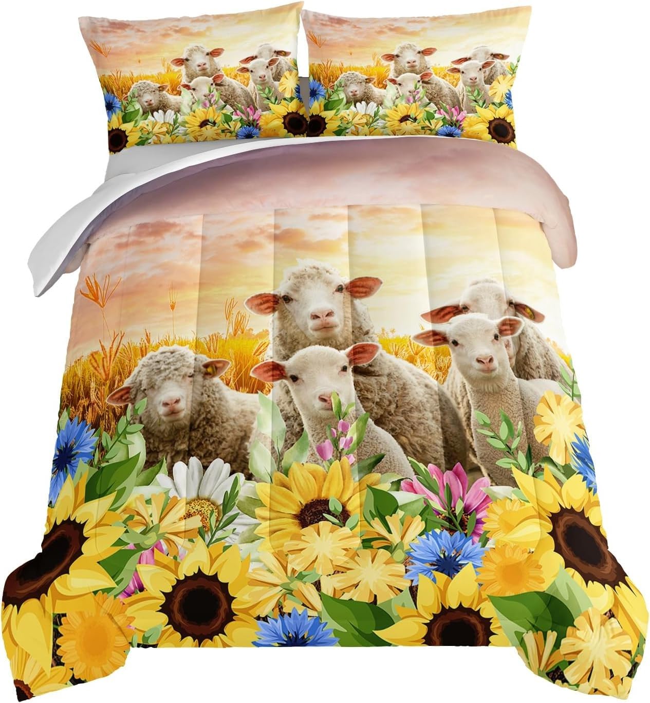 Couette microfibre douce 240x260 au design champêtre raffiné pour un confort thermique supérieur