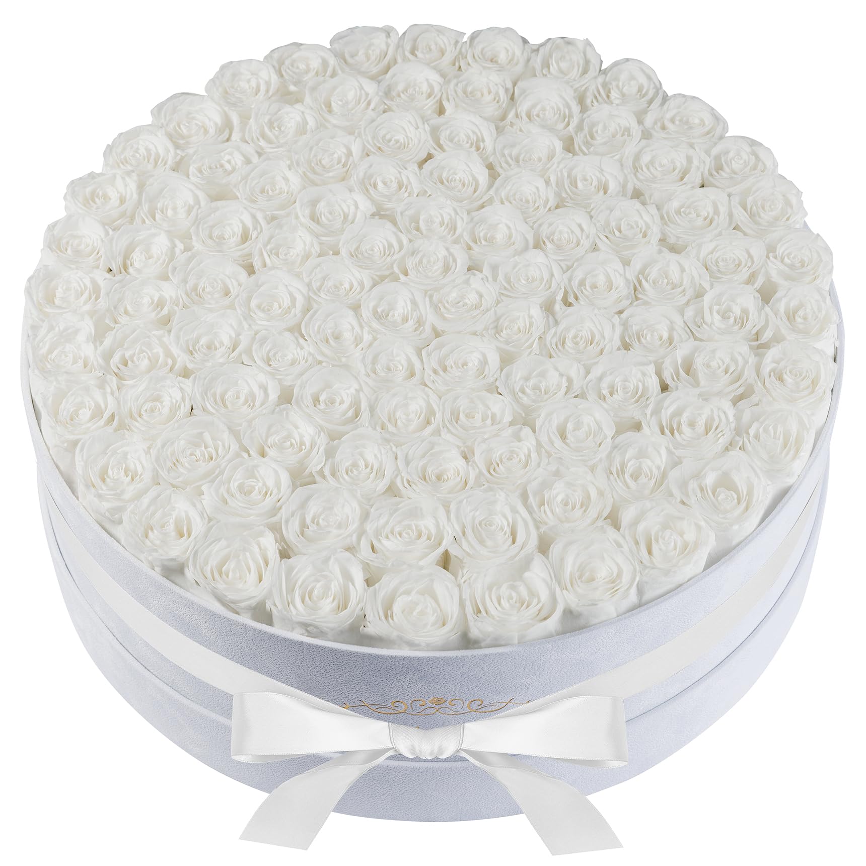 Perfectione Roses 100 Preserved Roses in Velvet Box, Flowers for Delivery