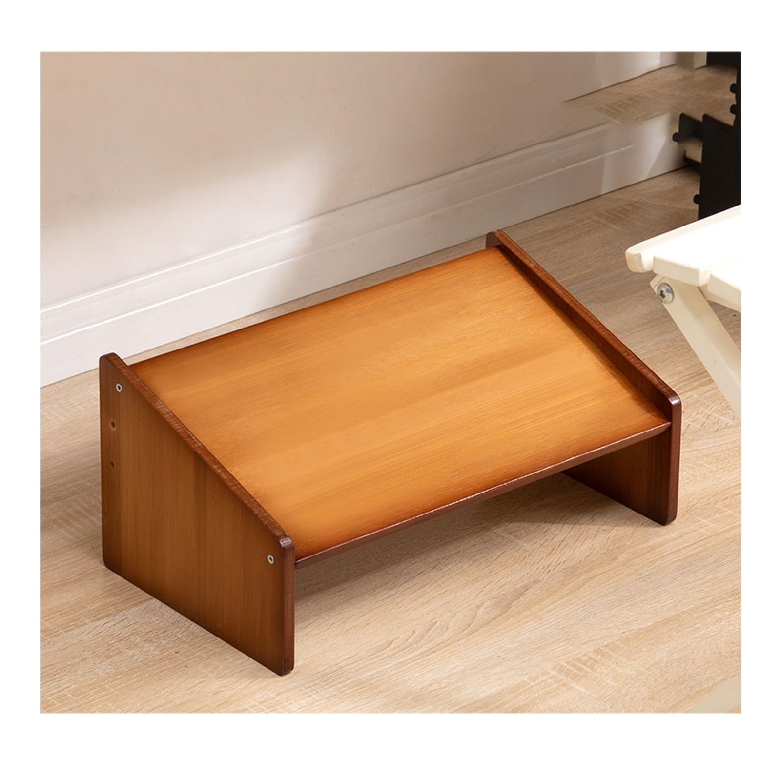step stool, Made of Bamboo, Thickened Board, Stable Load-Bearing, Smooth Polishing, Suitable for Multiple Scenarios(Brown,42 * 24 * 20cm)