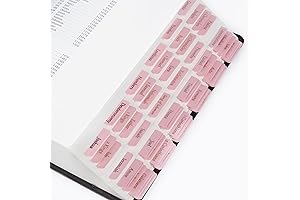 TFIVE Laminated Bible Tabs, Pink Bible Journaling Tabs