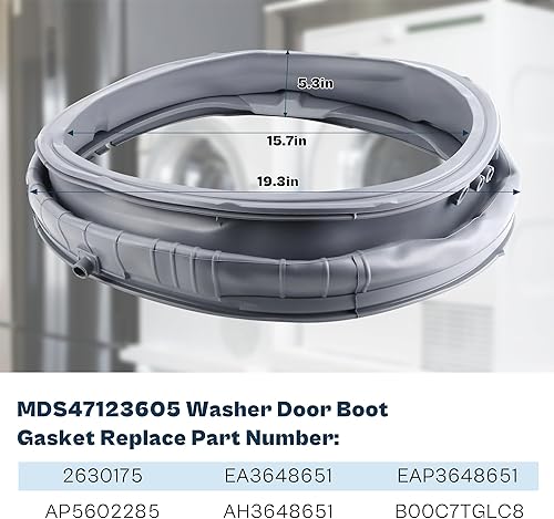 Miniatura 4 de WM3470HVA WM3470HWA WM3570HWA WM3770HWA MDS47123605 para LG Kenmore Lavadora de Carga Frontal Junta de Arranque Reemplazo 79641392511 79641483411