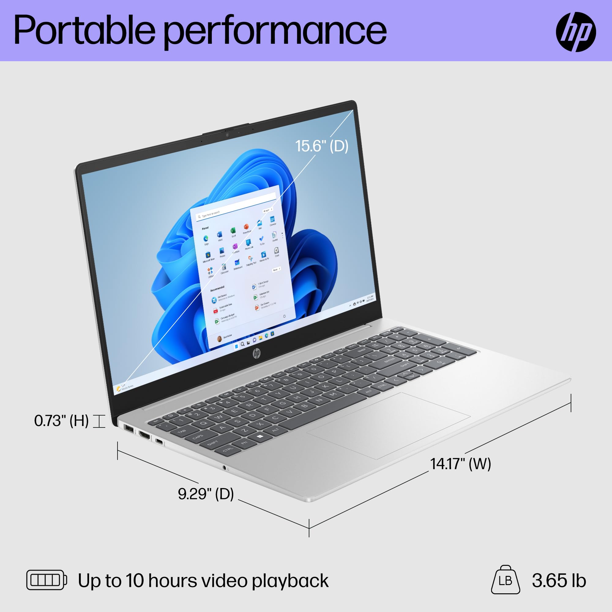 Amazon.com: Hewlett Packard 9X5S7UAABA Hp 15.6 Inch Laptop Pc 15