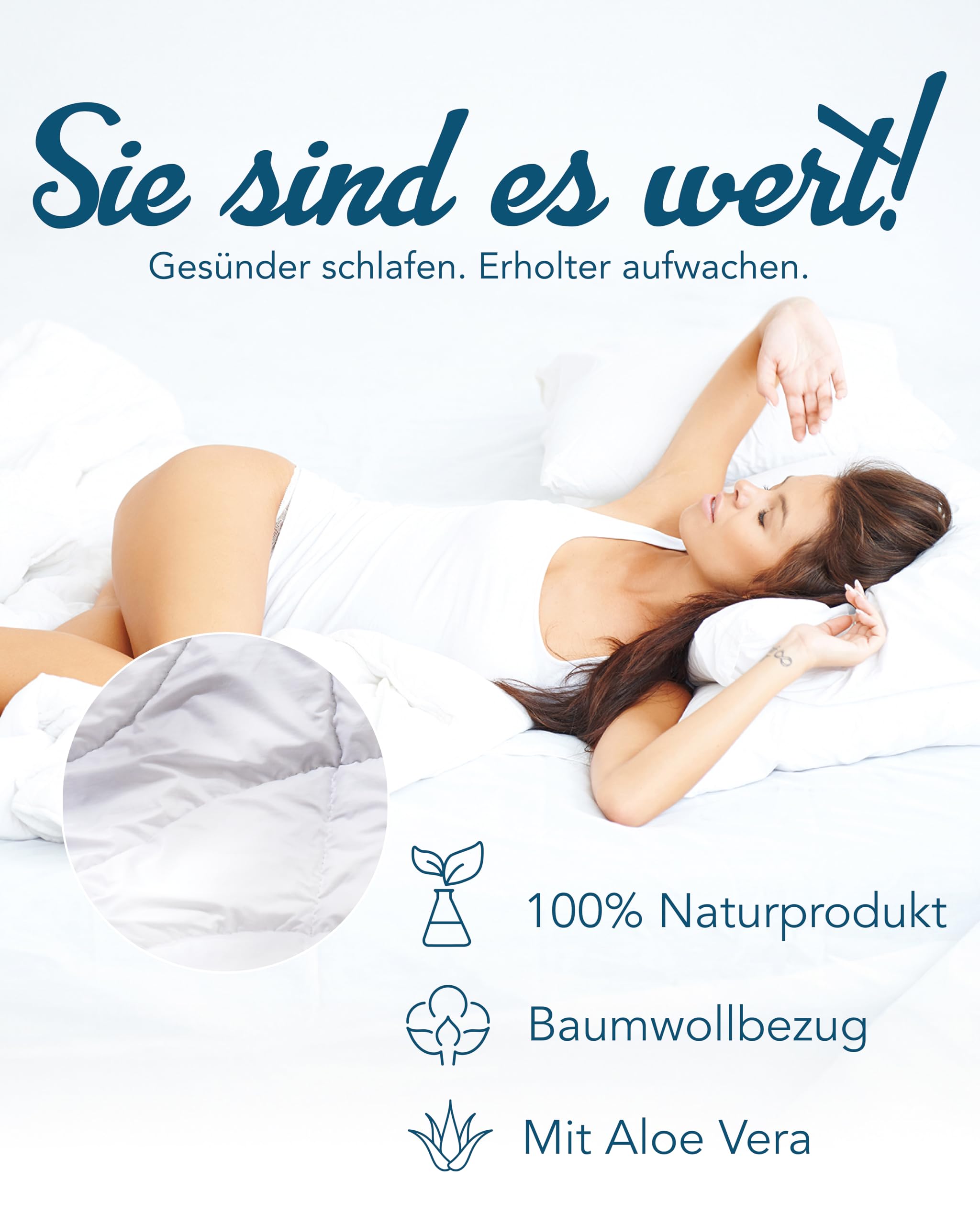Sympathica 100% Kamelhaar Sommerbett | Kamelhaar Bettdecke | Sommerdecke | Kamelhaardecke | 200x200 cm | 30° Wäsche | Oeko-TEX-Zertifiziert | Made in Germany