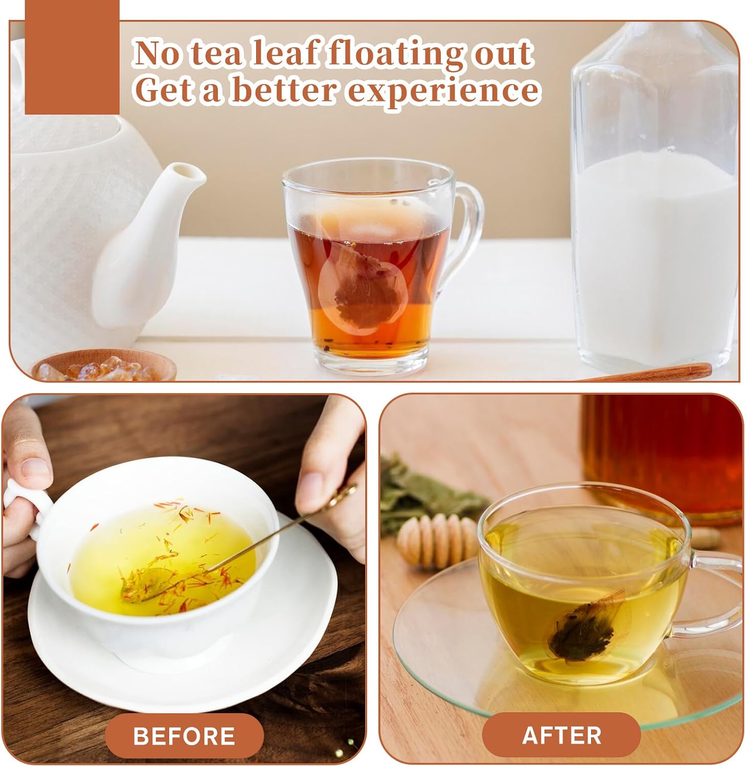 Ptwola 200 Pcs Tea Bags Empty, Disposable Round Tea Filter Bags