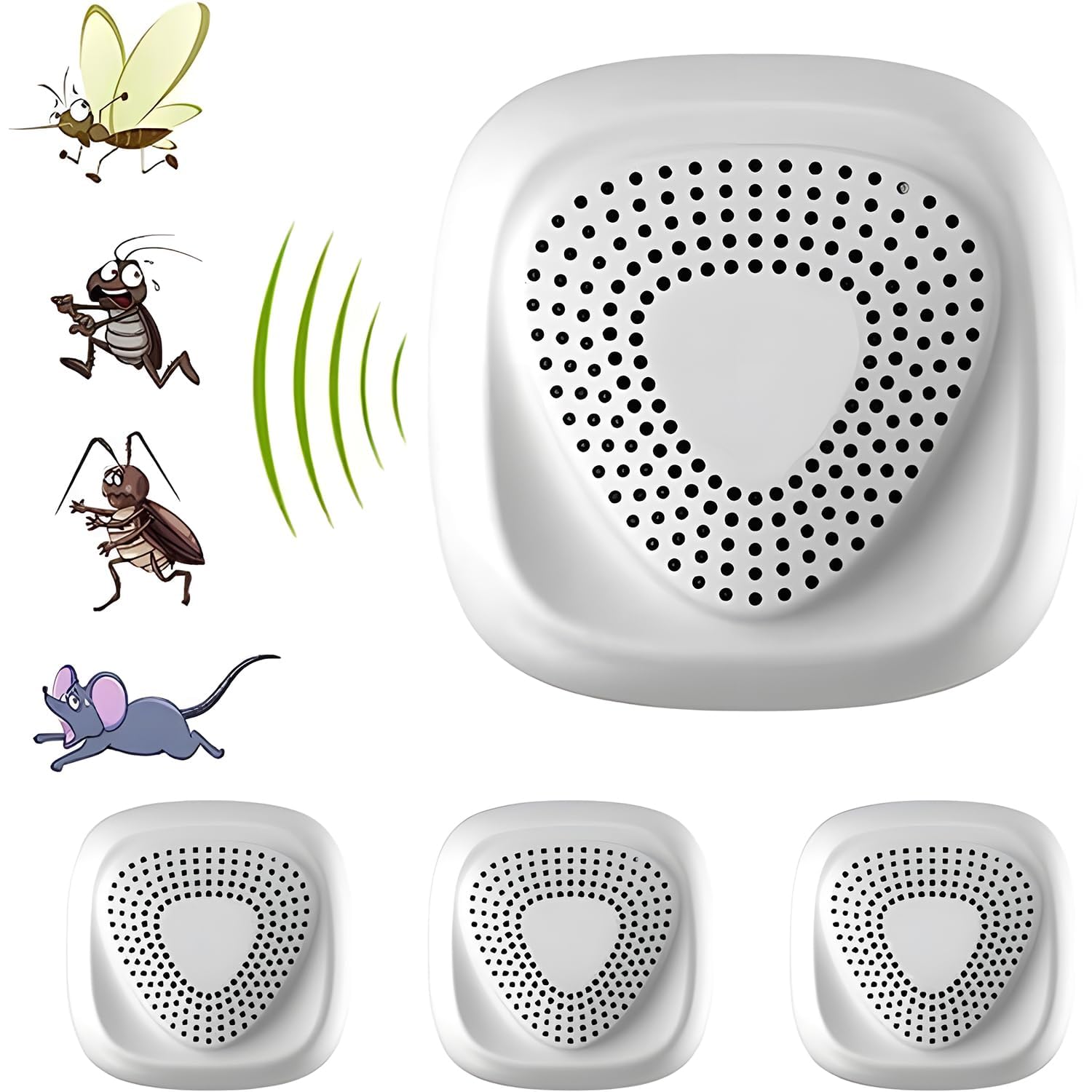 Aputue Ultrasonic Pest Repeller, 4 PCS Indoor Mouse Repeller for Kitchen, Electronic Mice Repellent Indoor, Indoor Fly Repellent Plug in to Control Cockroaches and Mosquitoes, Living Room, Office