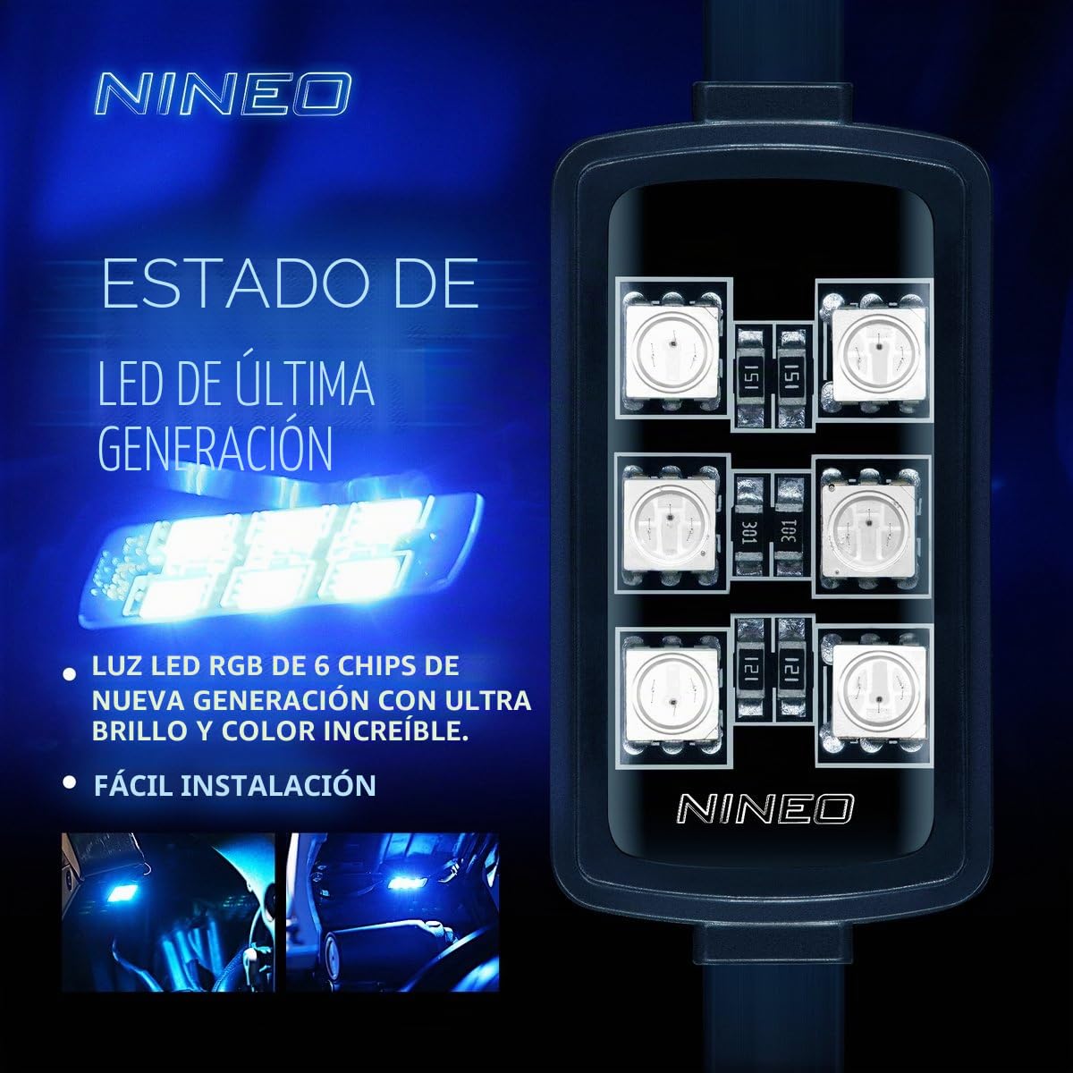 NINEO Kit de 8 luces LED RGB para motocicleta, luces subterráneas multicolor con función de memoria y luz de freno roja, apto para Street Glide, Road Glide, Sportster, Dyna, Softail, Iron, Touring
