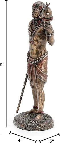 Miniatura 7 de Veronese Design - Estatua de resina de Orisha africana de 8 7/8 pulgadas con acabado de bronce
