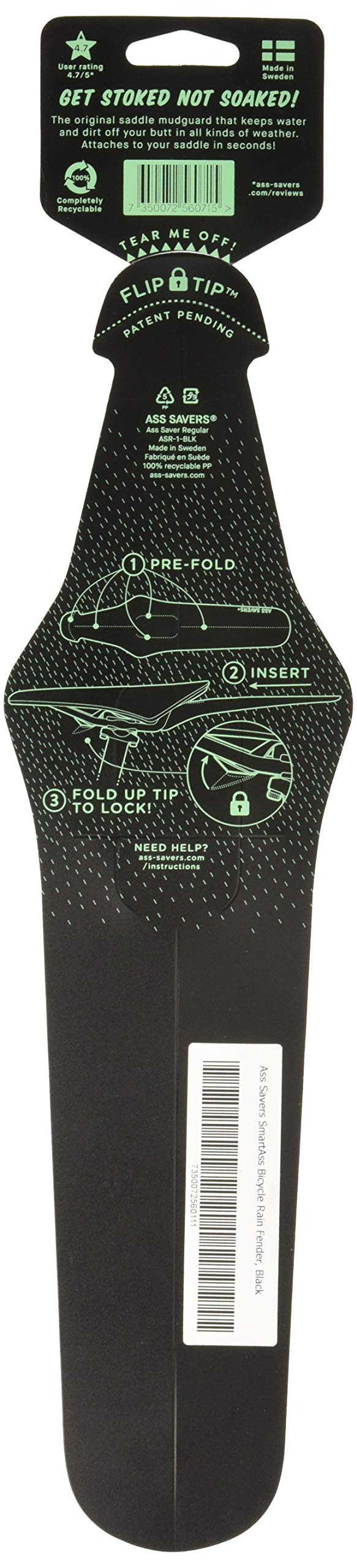 Amazon.com: Ass Savers Regular Saddle Mudguard, 23-35 mm Tires