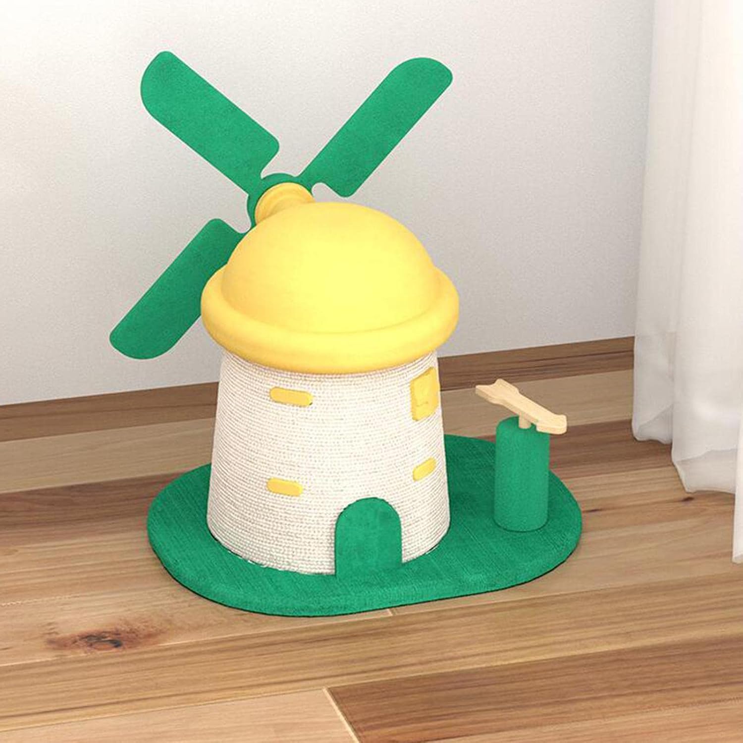 review Cat Scratching Post Windmill Interactive Toy Cat Scratch Post Sisal Ropes Cat Scratcher for Catching, Indoor Cats, Small Medium Cats