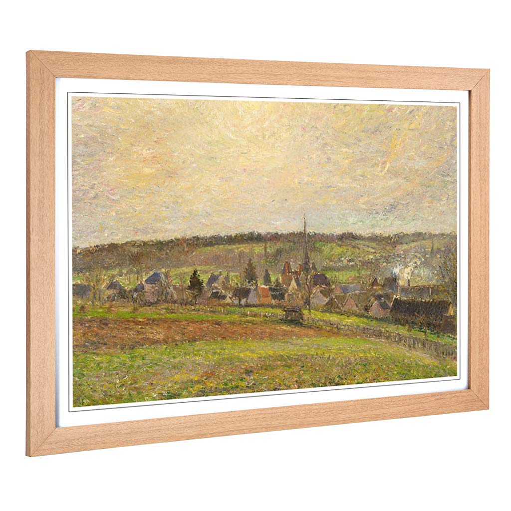 Big Box Art Framed Print of Camille Pissaro French Countryside Design | Wall Art Picture | Home Decor for Kitchen, Living Room, Bedroom, Hallway, Oak, A2 / 24.5x18 Inch / 62x45cm