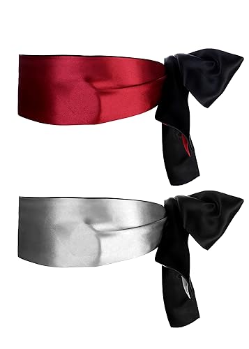 Mask Set Blindfold Satin Eye Mask Kit Silk Eye Mask Adjustable Sleeping Blindfold Eye Mask 59 inch Eye Blindfold Sleep Mask