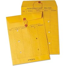 Quality Park Interoffice Envelopes, String and Button, Brown Kraft, 10 x 13, 100 per Case QUA63650