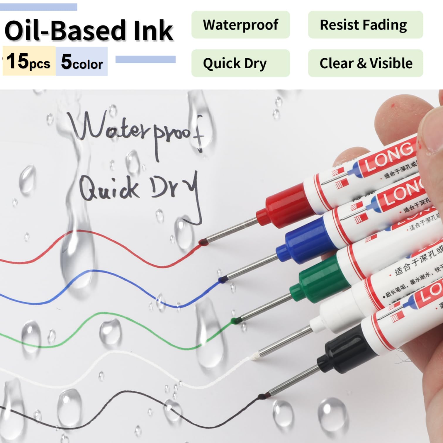 Long Reach Marker Pens - 15 Colors, FREE SHIPPING -3
