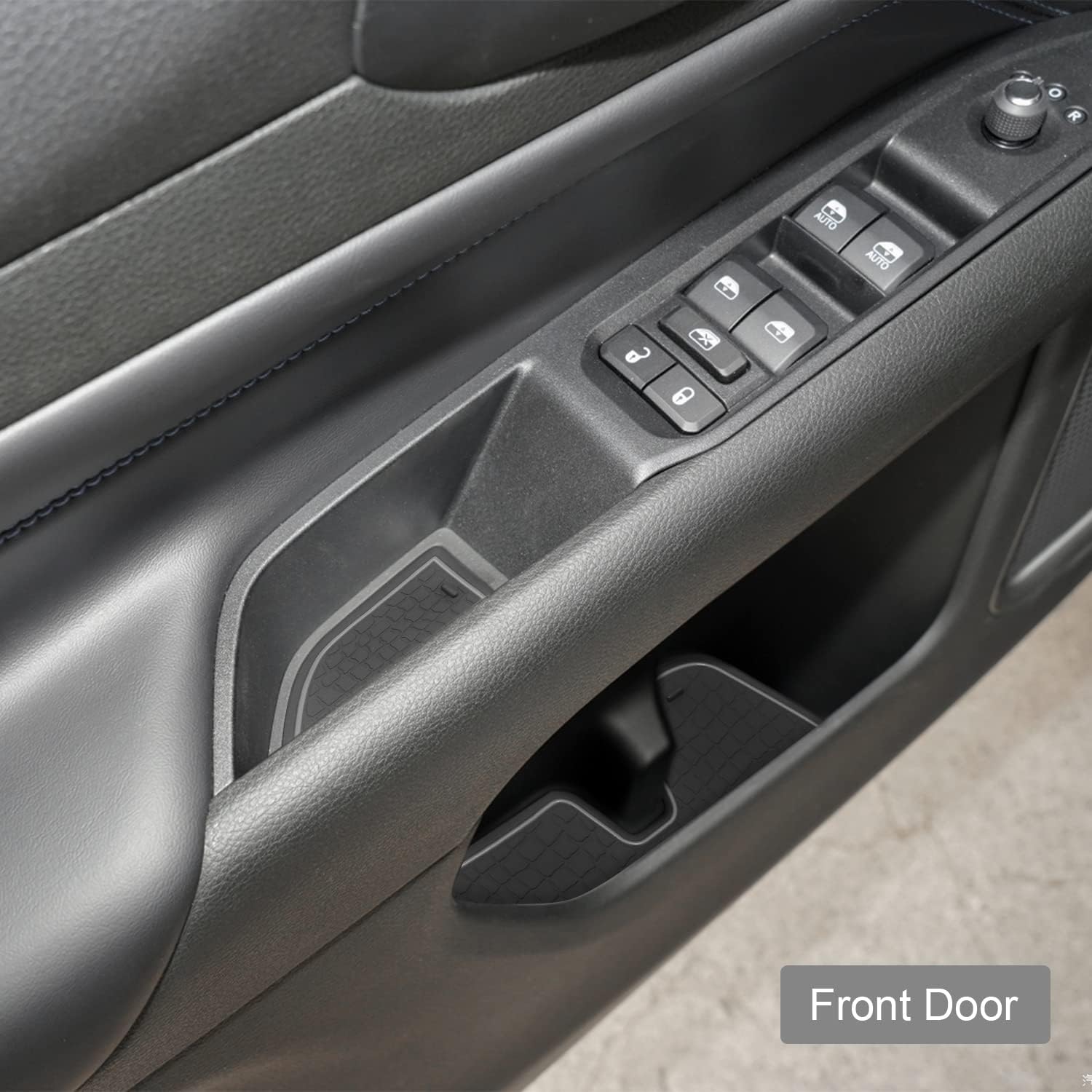 KENTUTO Liner Accessories for Jeep Compass 2022 2023 - Custom Fit Cup Holder, Center Console, and Door Pockets Rubber Inserts Pad Mat Kit (Gray Trim) - 16 PC Set