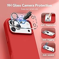 Vista 1519 de GONEZ Funda de silicona para iPhone 15 Pro Max, compatible con Magsafe, protector de cámara + protector de pantalla, forro de microfibra suave Negro