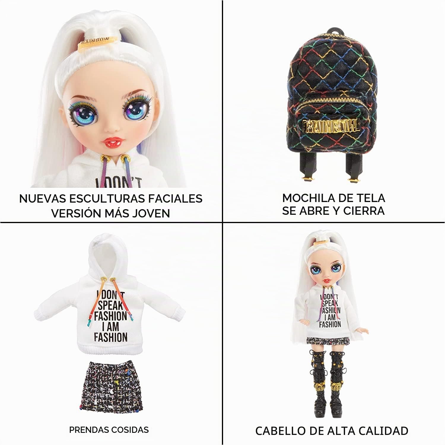 RAINBOW HIGH Junior High - Amaya Raine - Muñeca de Moda de 23cm con Ropa y Accesorios - Incluye Mochila de Tela «Abre y Cierra» - para coleccionar - Edad: 6+ años