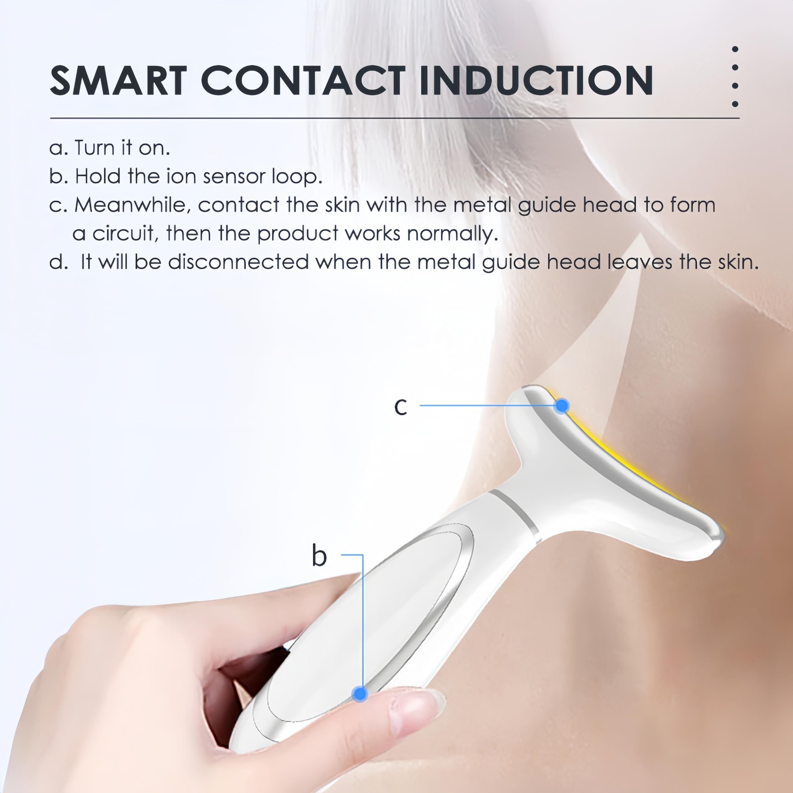 Masajeador facial y de cuello, terapia de luz roja para cara y cuello, vibración, refrigeración y funciones térmicas para el cuidado de la piel, dispositivo masajeador facial antienvejecimiento