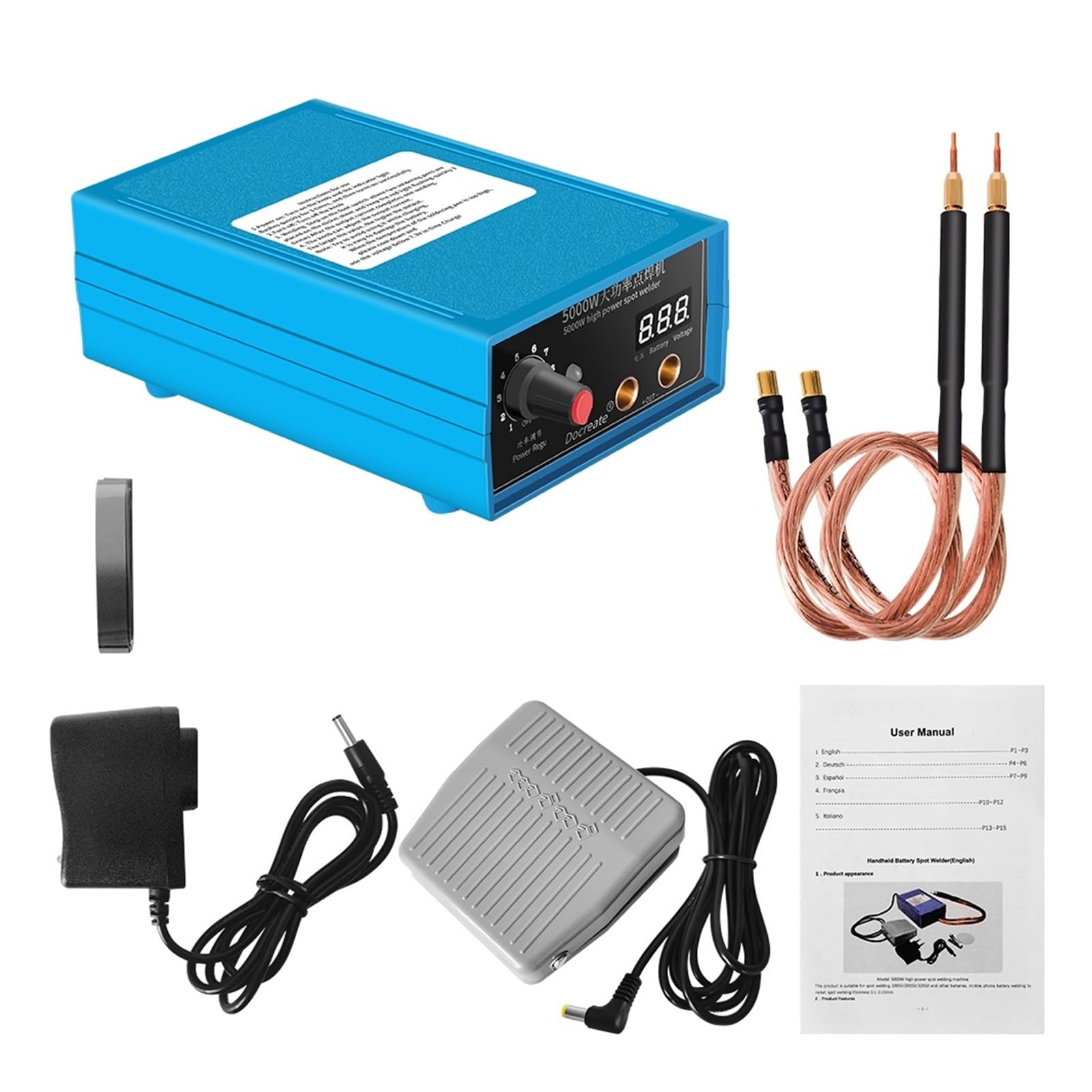 5000W Mini Spot Welder Machine DIY Kit Battery Pack Welding Tools Portable Pen with Nickel Strip The Weld is Strong