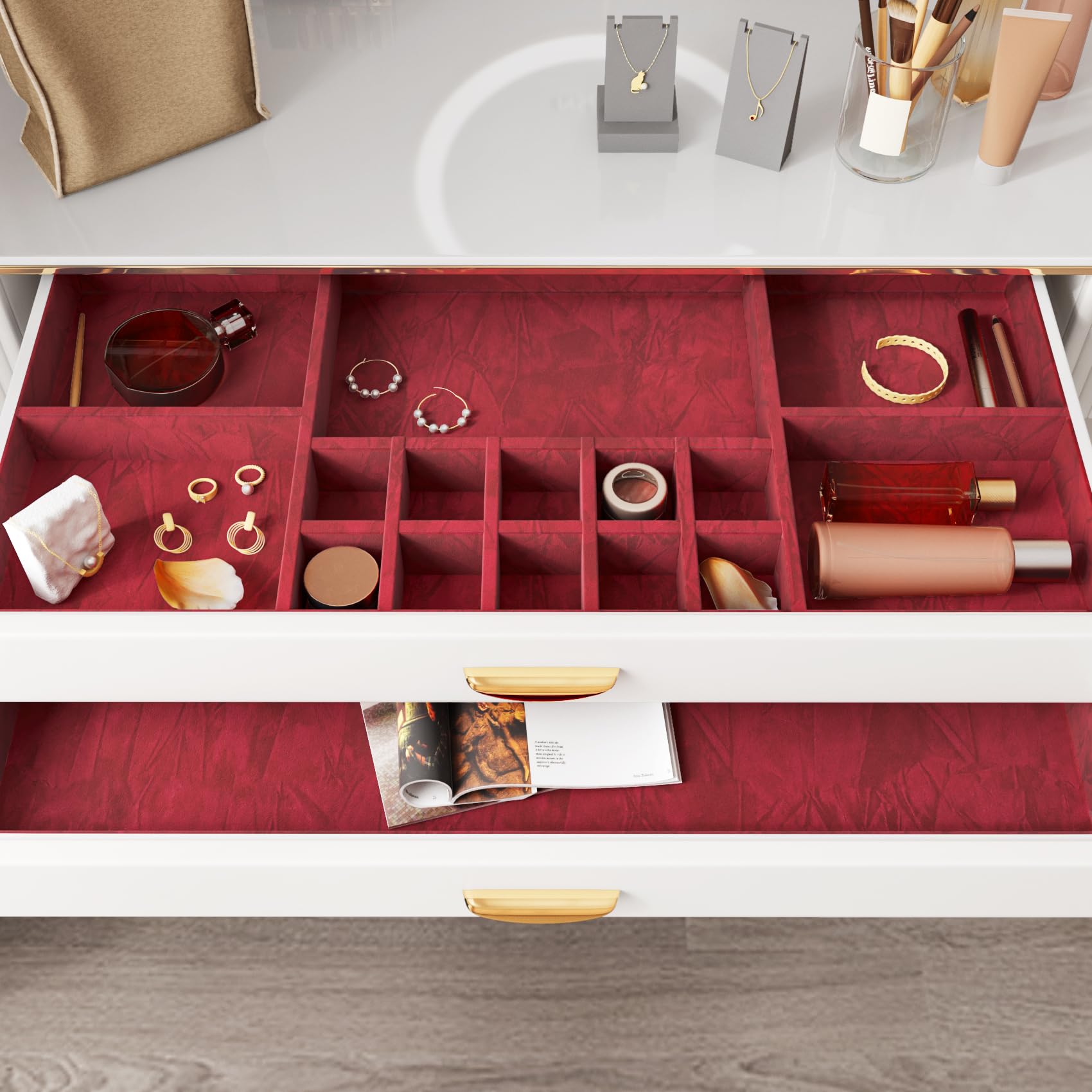 ReWallpaper Carta Parati Autoadesiva Velluto Rosso Vintage 44.5cm×7m Carta Adesiva Mobili Rossa Opaca Rotolo Adesivo Floccata In Tessuto Feltro Carta Da Parati Camera Da Letto Bambini