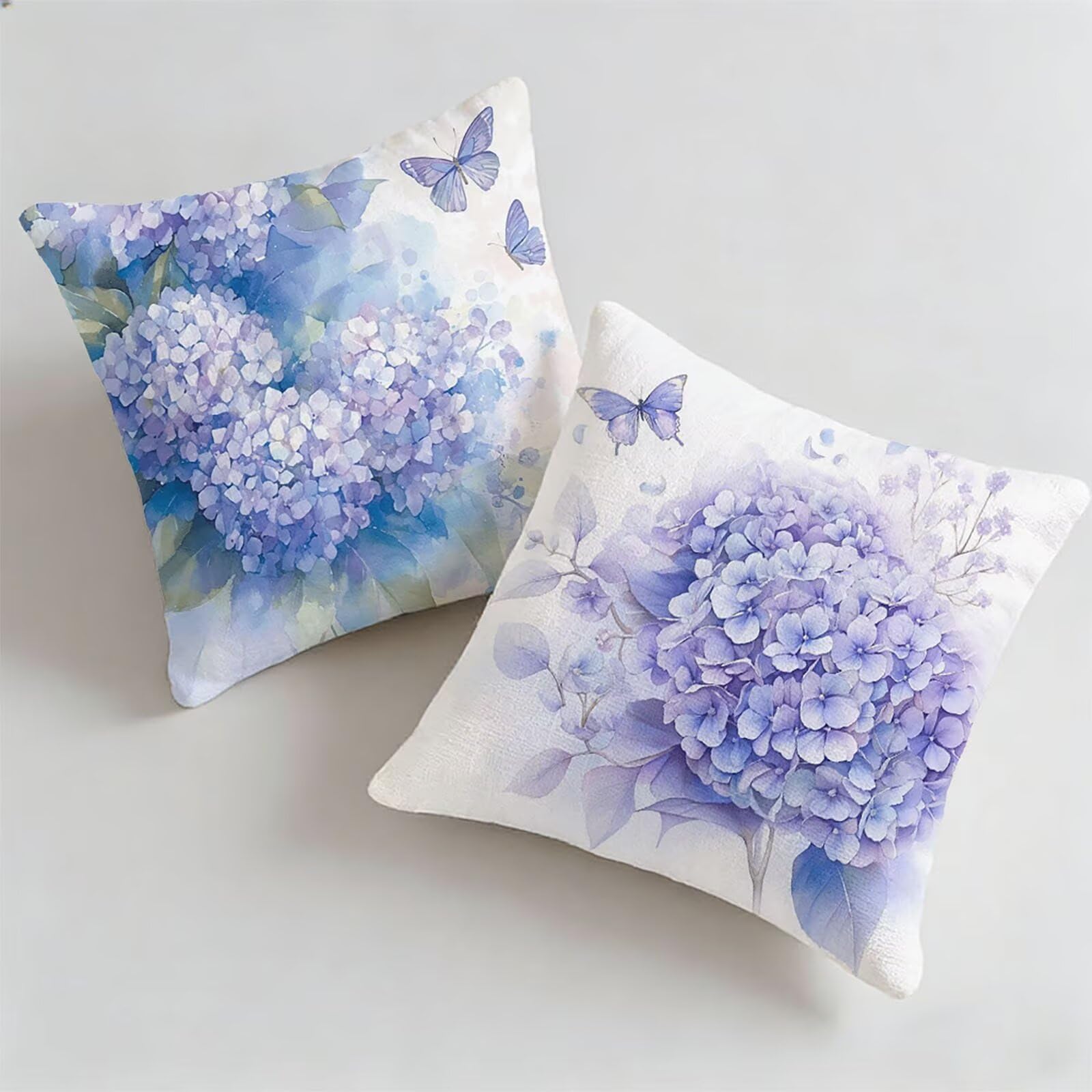 Housse de coussin extérieur imperméable bleu 40x40 cm taie décorative jardin