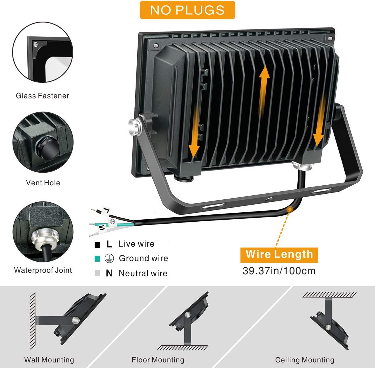 Chеареѕt 🛒 SOLLA 50W Led Flood Light, 4000lm 6000K Daylight White Security Light Exterior Flood Lighting, Outdoor Indoor Lighting Fixture Landscape Floodlight Spotlight for Yard, Garden, Garage, Rooftop, Patio