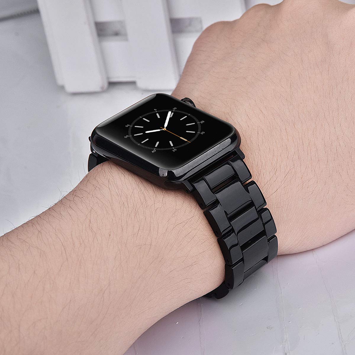 Amazon.com: V-MORO Resin Strap Compatible with Apple Watch  display picture 2