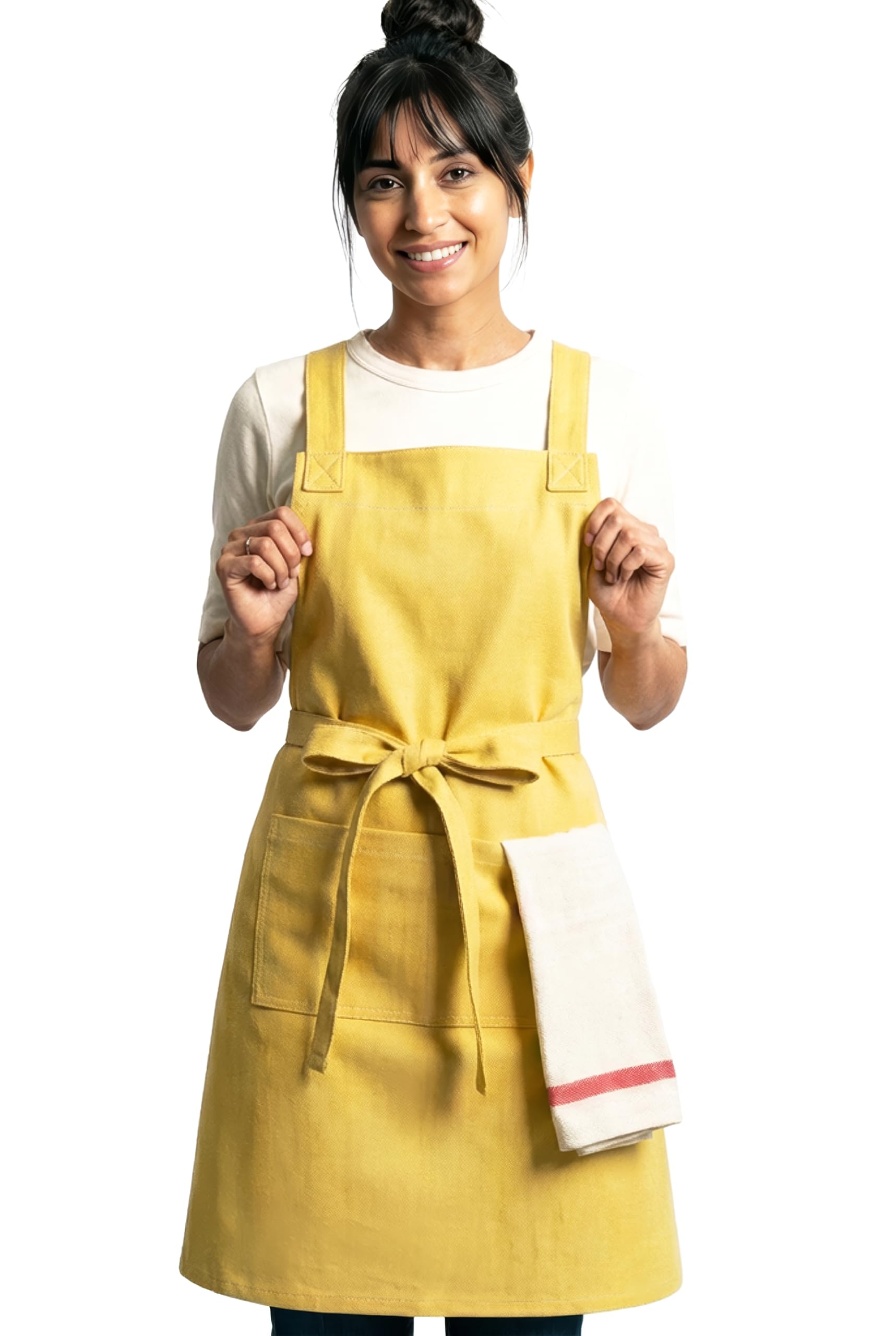 100% Cotton Kitchen Apron with 2 Pockets