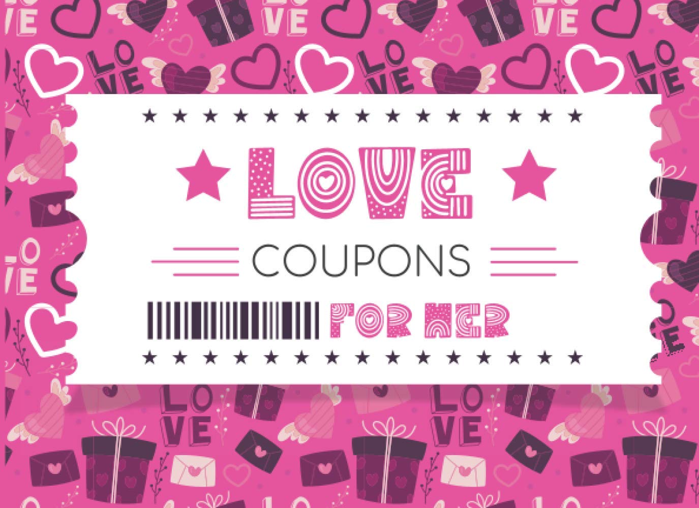 Love Coupons for Her: DIY Blank Vouchers to Fill in - Romantic Valentines Day Gift for Wife, Fiancee, Girlfriend