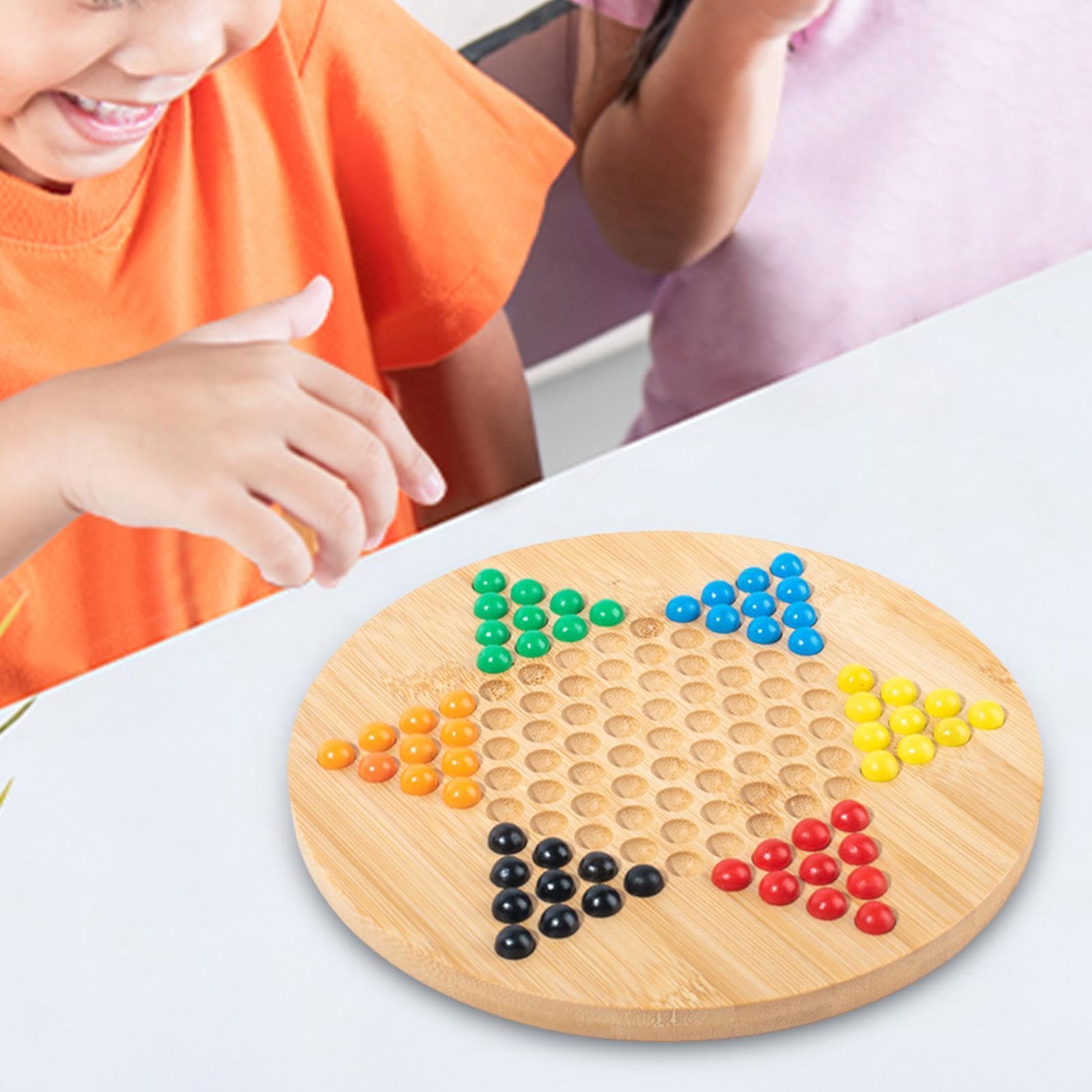 ATORSE® Wooden Chinese Checkers Handmade W/Storage Bag Parties Classic Strategy Game-image-15