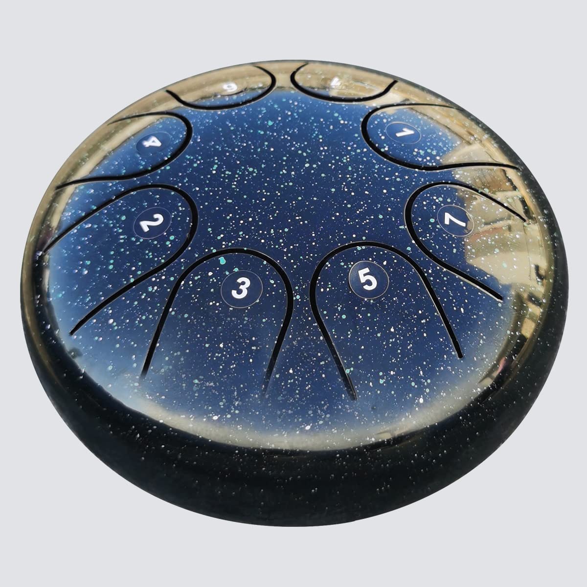 Elegance Drums 6 Pouces 8 Notes C Minor Handpan Tambour Langue en Acier Tambour Percussion Tambour en Acier Tambour à Main Tambour éthéré Durable