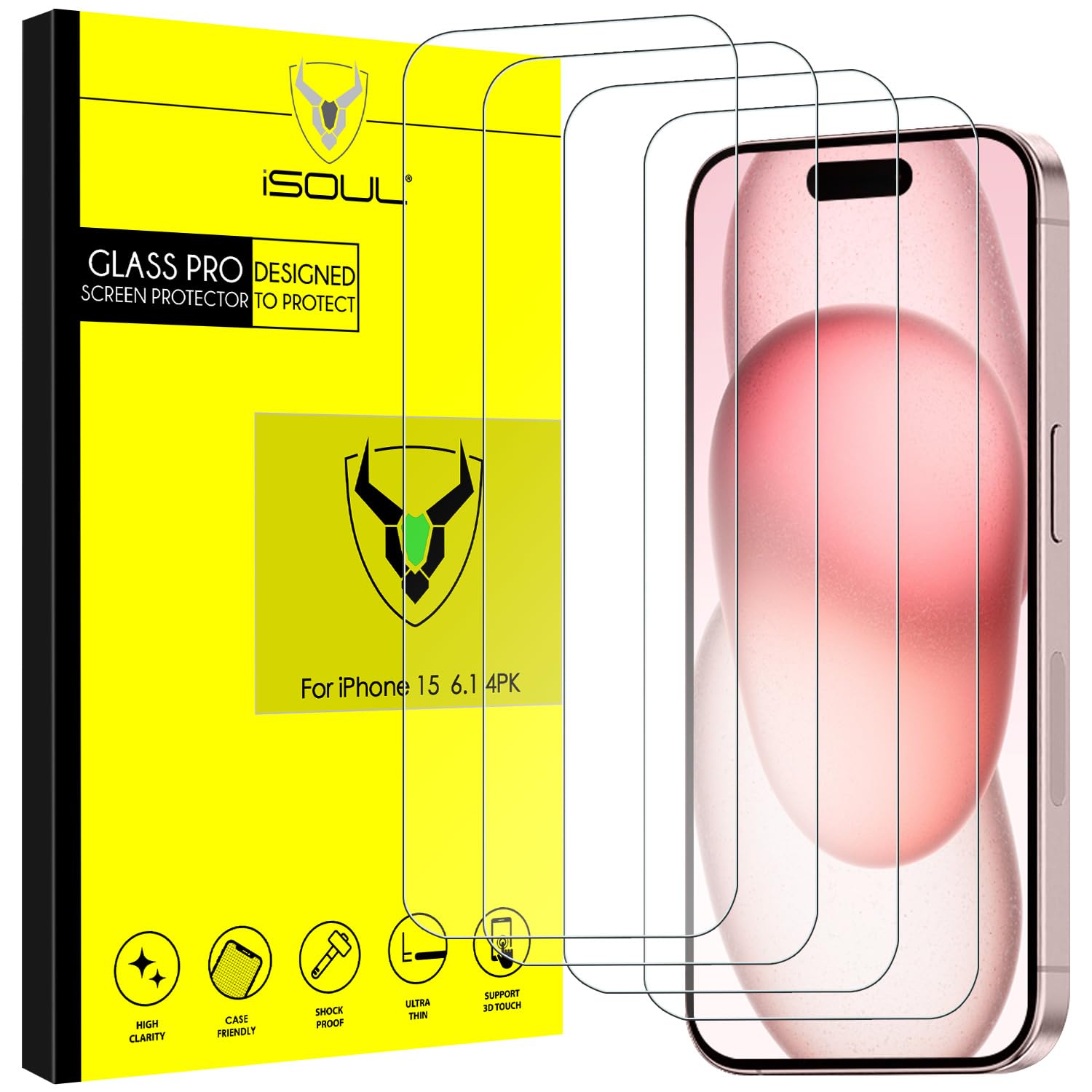 Somikon pellicola protettiva iPhone: Set di 2 pellicole protettive, vetro temperato, compatibile con iPhone 16 Pro Max (barbecue elettrico