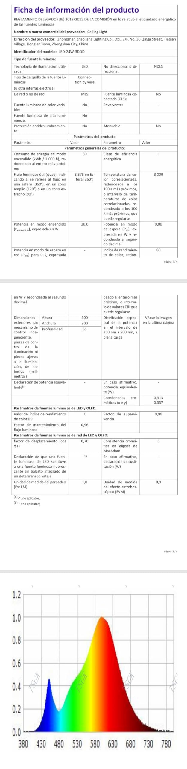 Plafon Led Techo, 30W Moderna Cuadrada Lámpara de Techo LED, | Luz de Techo Negro de Acrílico para Salon Dormitorio Cocina Pasillo, Blanco Cálido 3000K