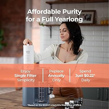 Bluevua RO100ROPOT-Lite(UV) Countertop Reverse Osmosis Water