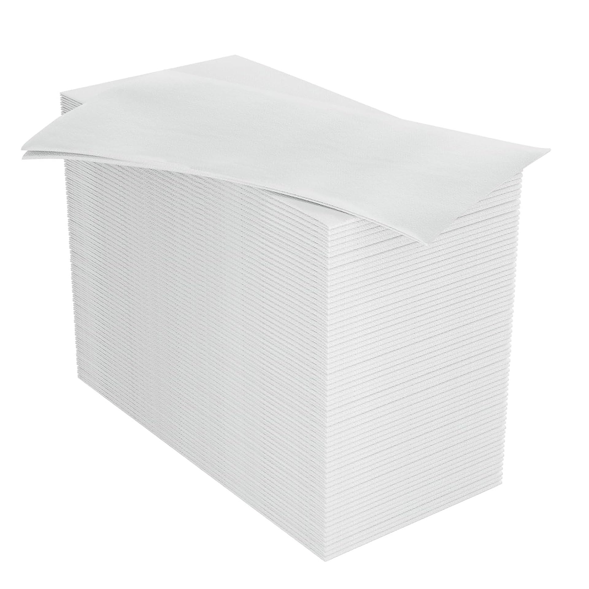 Disposable Guest Towels, Linen Feel Hand Towels, Cloth-Like Paper Napkins, Soft, Durable, Absorbent Paper Hand Towel for Kitchen, Parties, Bathroom,30×43cm,White,100 Pack