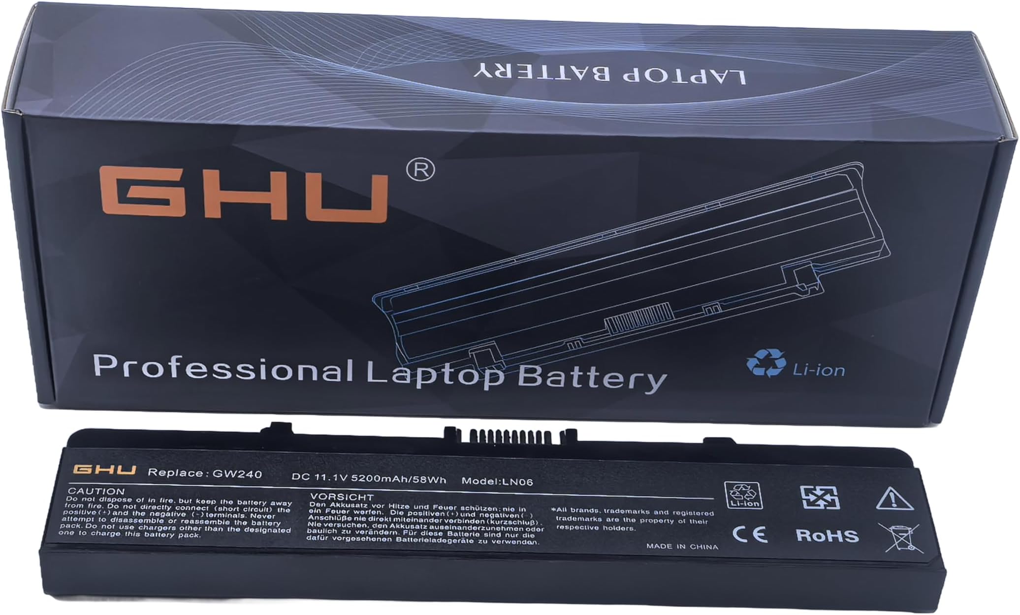 Premium Battery 58Wh Compatible with Dell Inspiring 1545 Module Type X284G RN873 GW240 1525 Recharges Over 500 Times