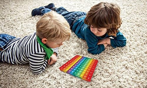 Miniatura 3 de 100 Pop It Fidget Toy Rainbow Hundreds Chart para niños - Juguetes para contar - Popits para niños - Cuenta hasta 100 números - 1er grado