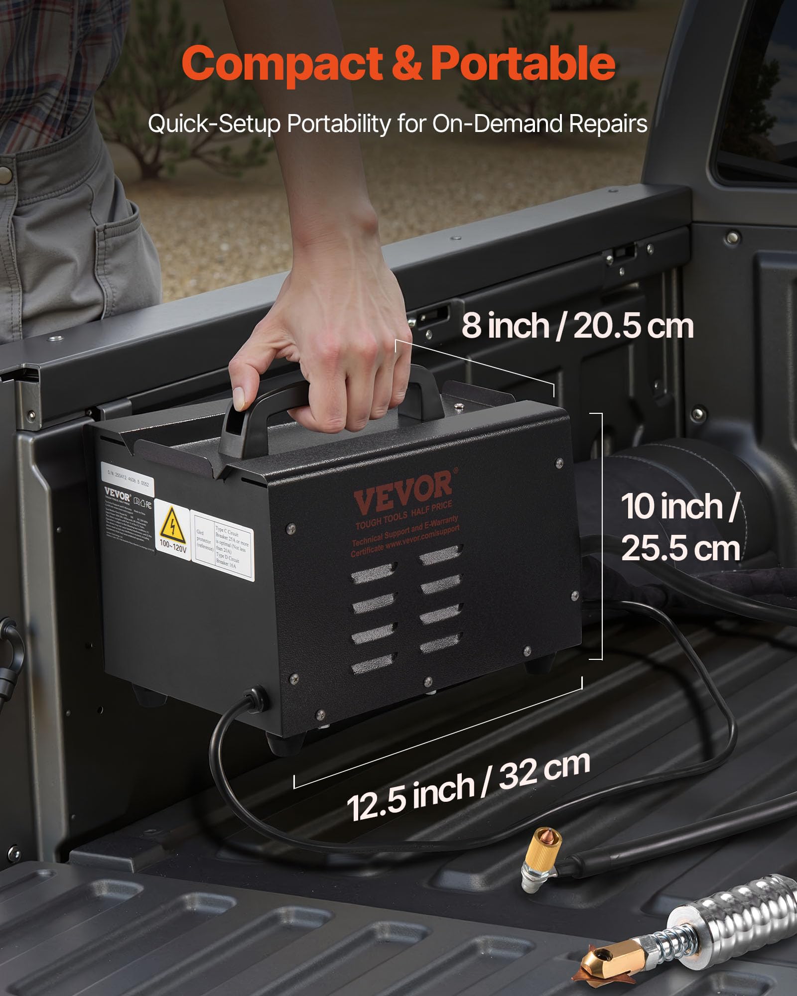 VEVOR Kit de Réparation Extracteur de Bosses G90E 3KW Débosselage Panneau Véhicule