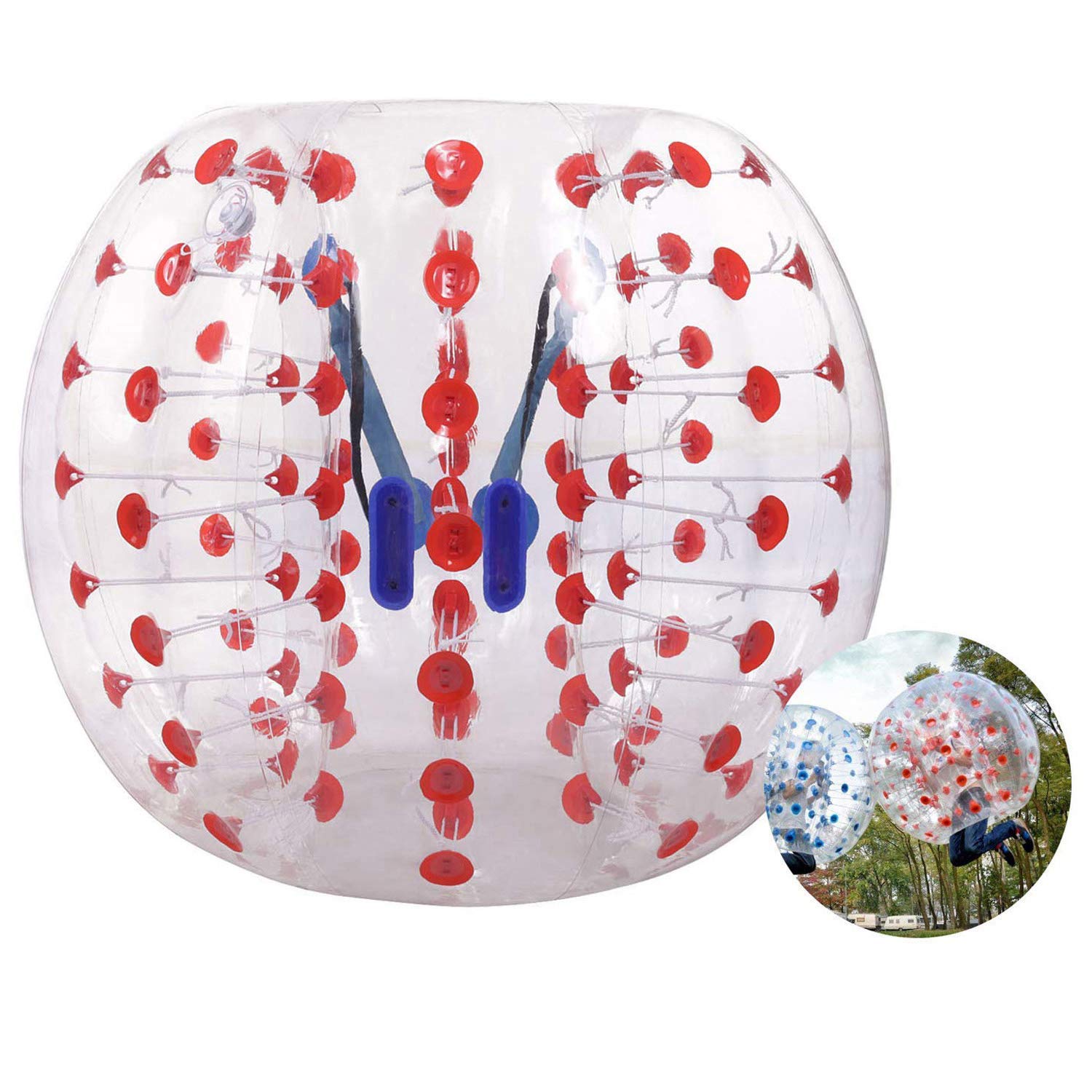 Photo 1 of Hurbo Inflatable Bumper Ball Bubble Soccer Ball Giant Human Hamster Ball for Adults and Kids Red Dot 5 ft