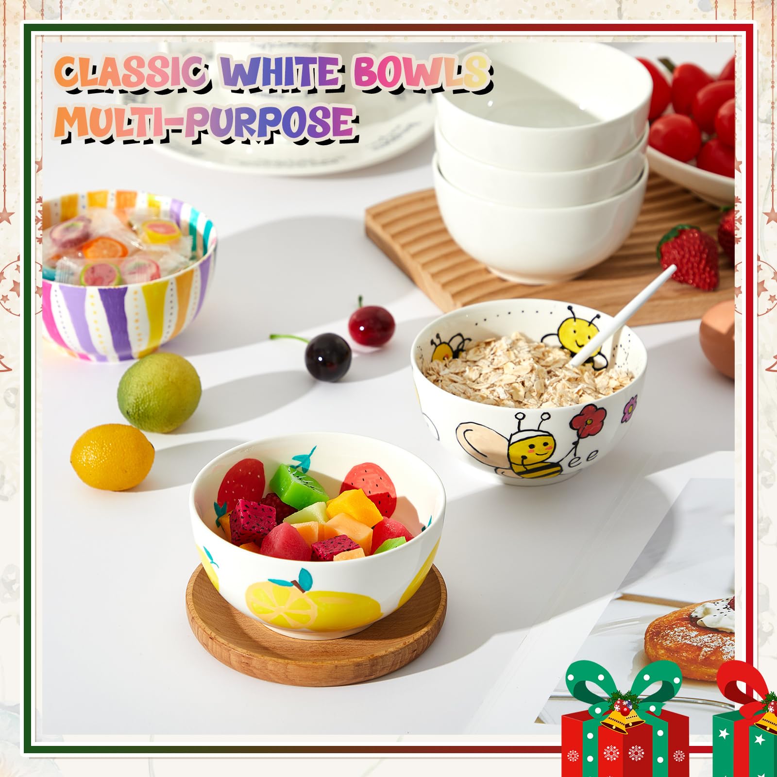 Sinmoe DIY Keramik Bemalen Set 12 in 24 Farben Porzellanstifte Spülmaschinenfest und 6 Keramikschale Keramikstifte mit Doppelspitzezum Bemalen und Verzieren von Töpferwaren, Keramik(Rand 11,7cm)