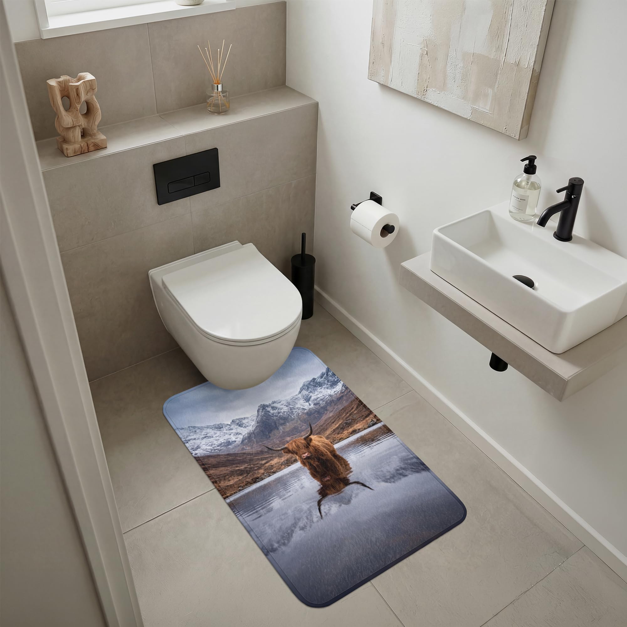 Duschvorleger Badezimmer Deko Badematte rutschfest Bathroom