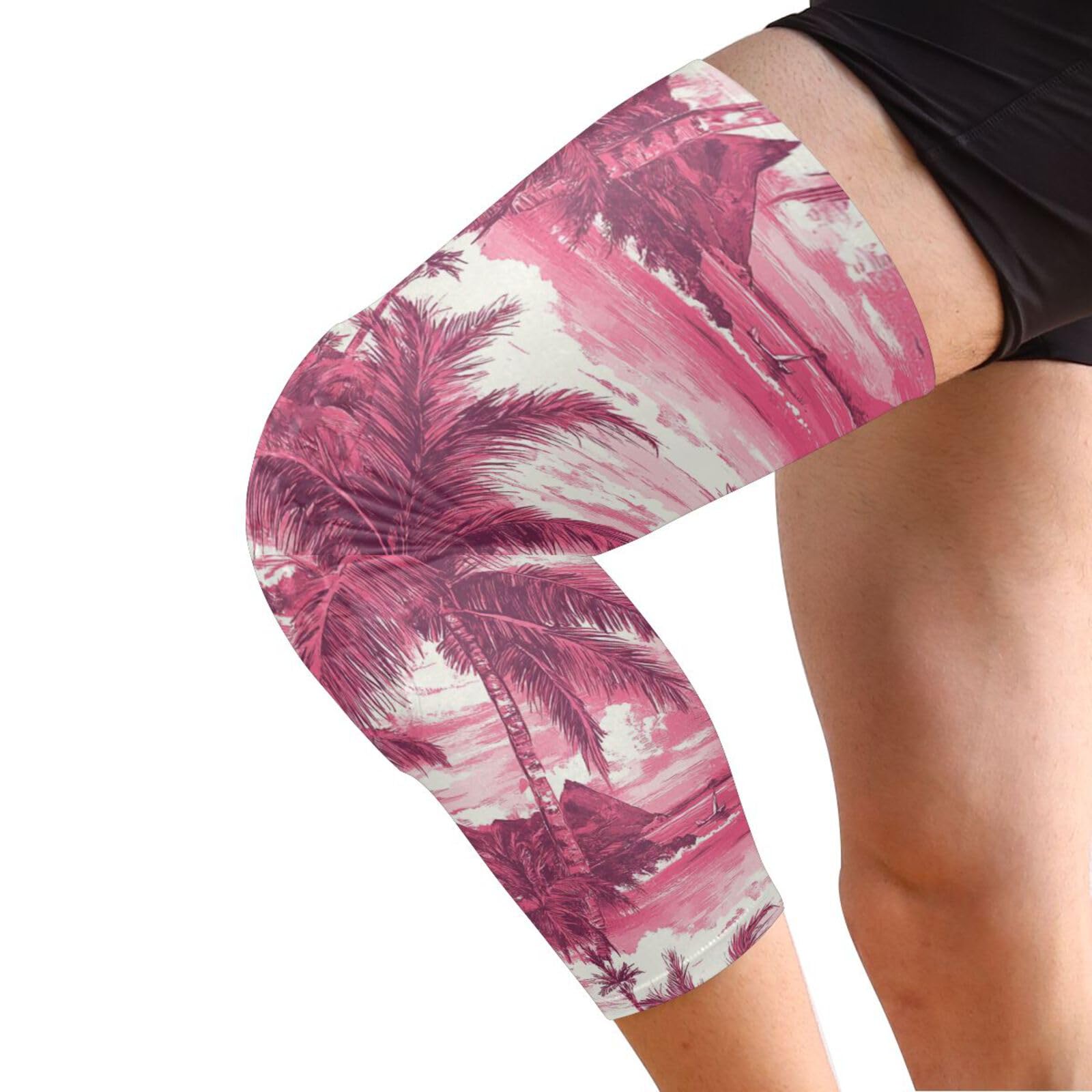 JUNZAN Vintage Tropical Basketball Knee Pads for Youth Kids Wrestling Knee Pads with Sleeves Sport Kneepads for Volleyball Football