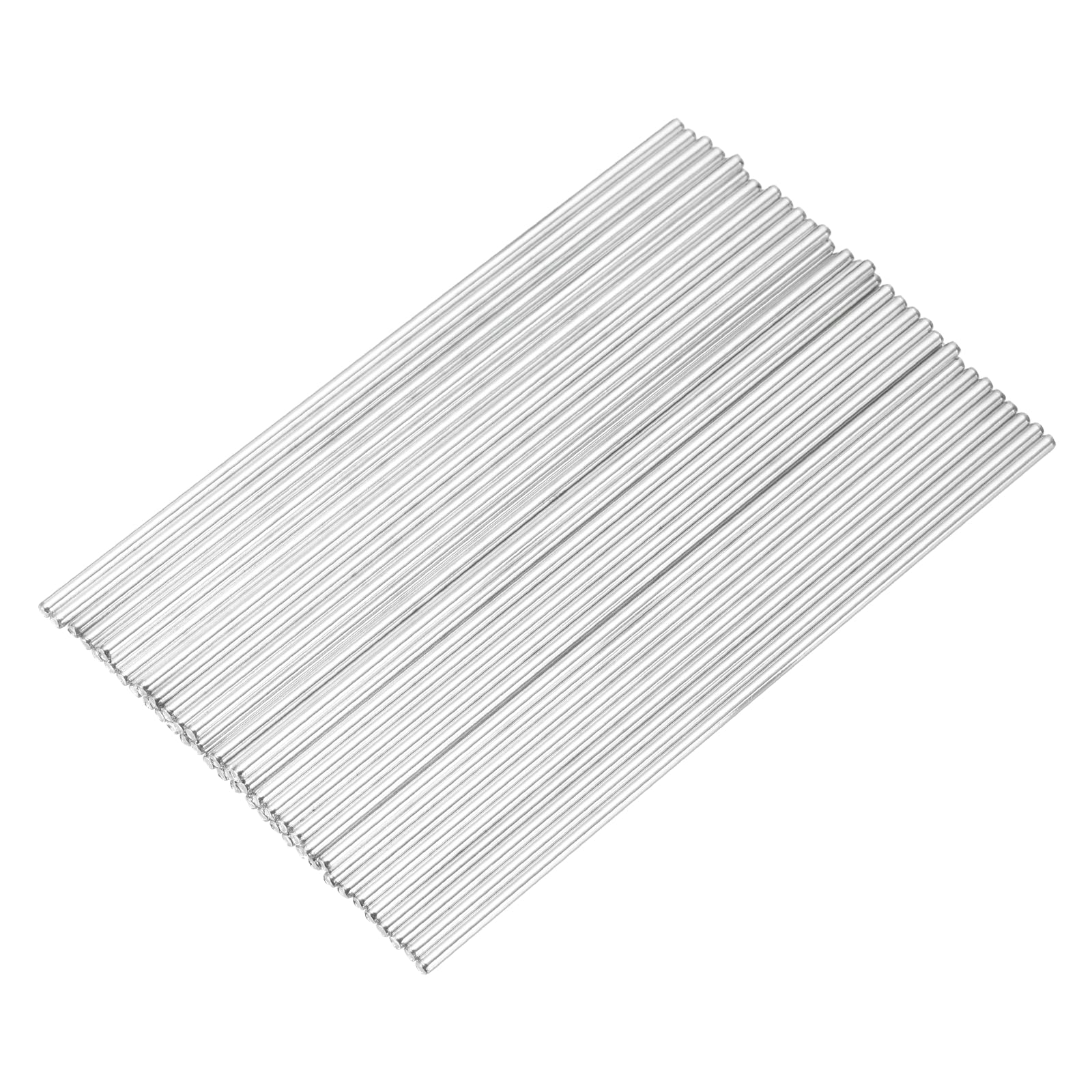 sourcing map 40pcs 2mmx100mm Toys Shaft Round Rod Axles Drive Shaft Silver
