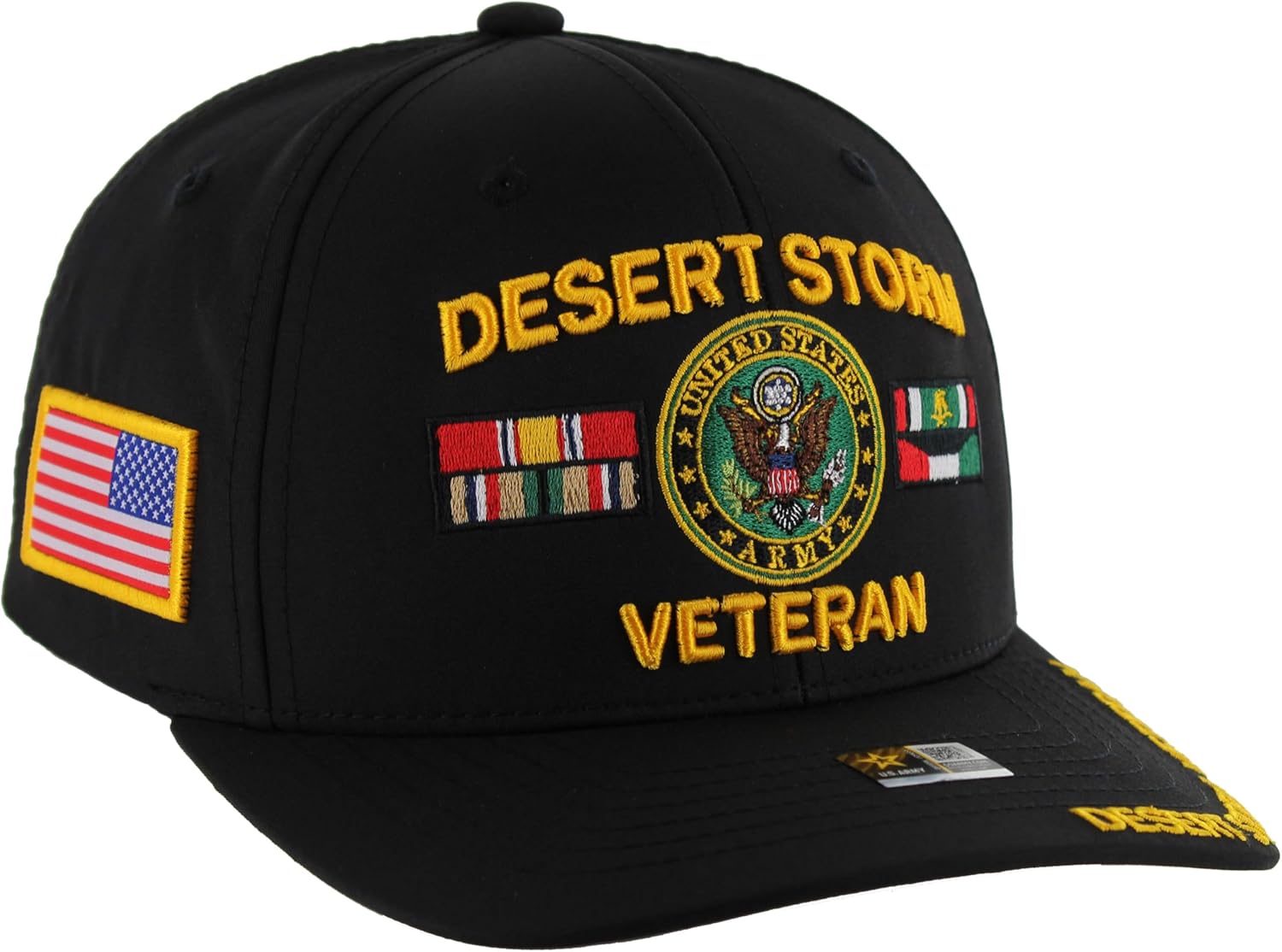 Desert Storm Veteran Hat for Men Officially Licensed US Army Combat Veterans Embroidered Adjustable Baseball Cap - Image 2