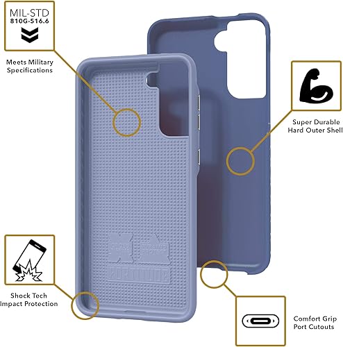 Miniatura 4 de Fortitude Series - Carcasa para Samsung Galaxy S21, color azul pizarra, como se ve en Shark Tank, en paquete al por menor