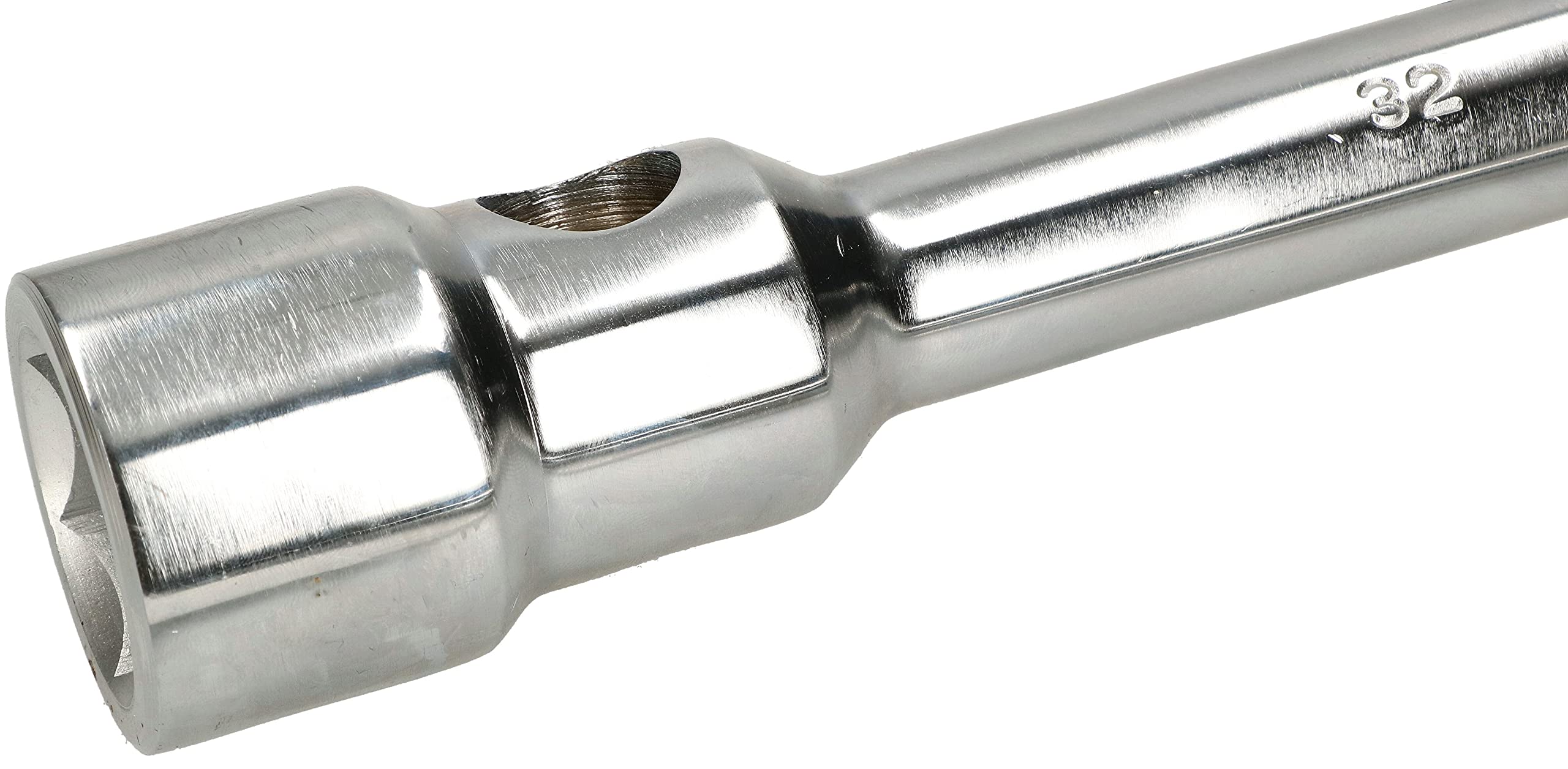 KOTARBAU® Llave Doble de Ruedas con maneral, 32 x 33 mm, Ideal para Ruedas de camión o autobus, Llave de Tubo Hexagonal para Ruedas de Coche, Llave de Cruz, con Palanca giratoria
